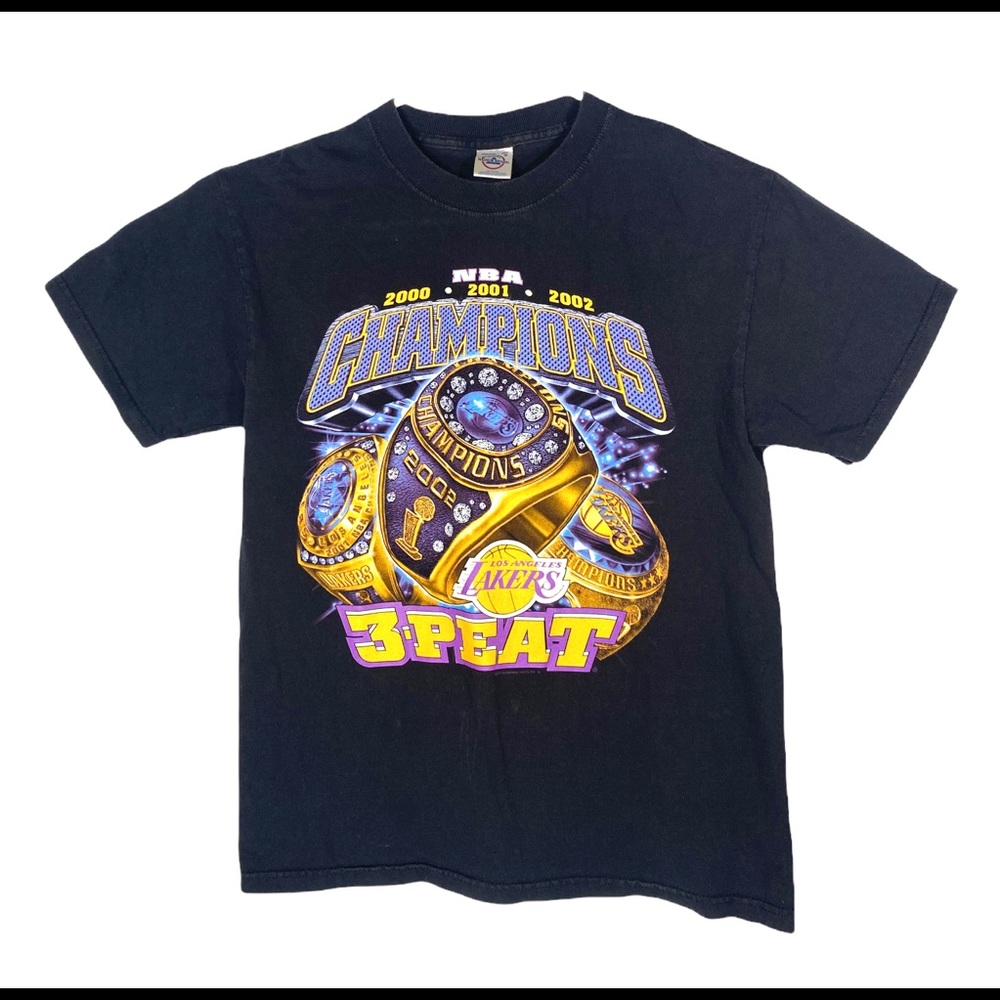Los Angeles Lakers 3 Peat NBA Championship T Shirt - Picture 1 of 7